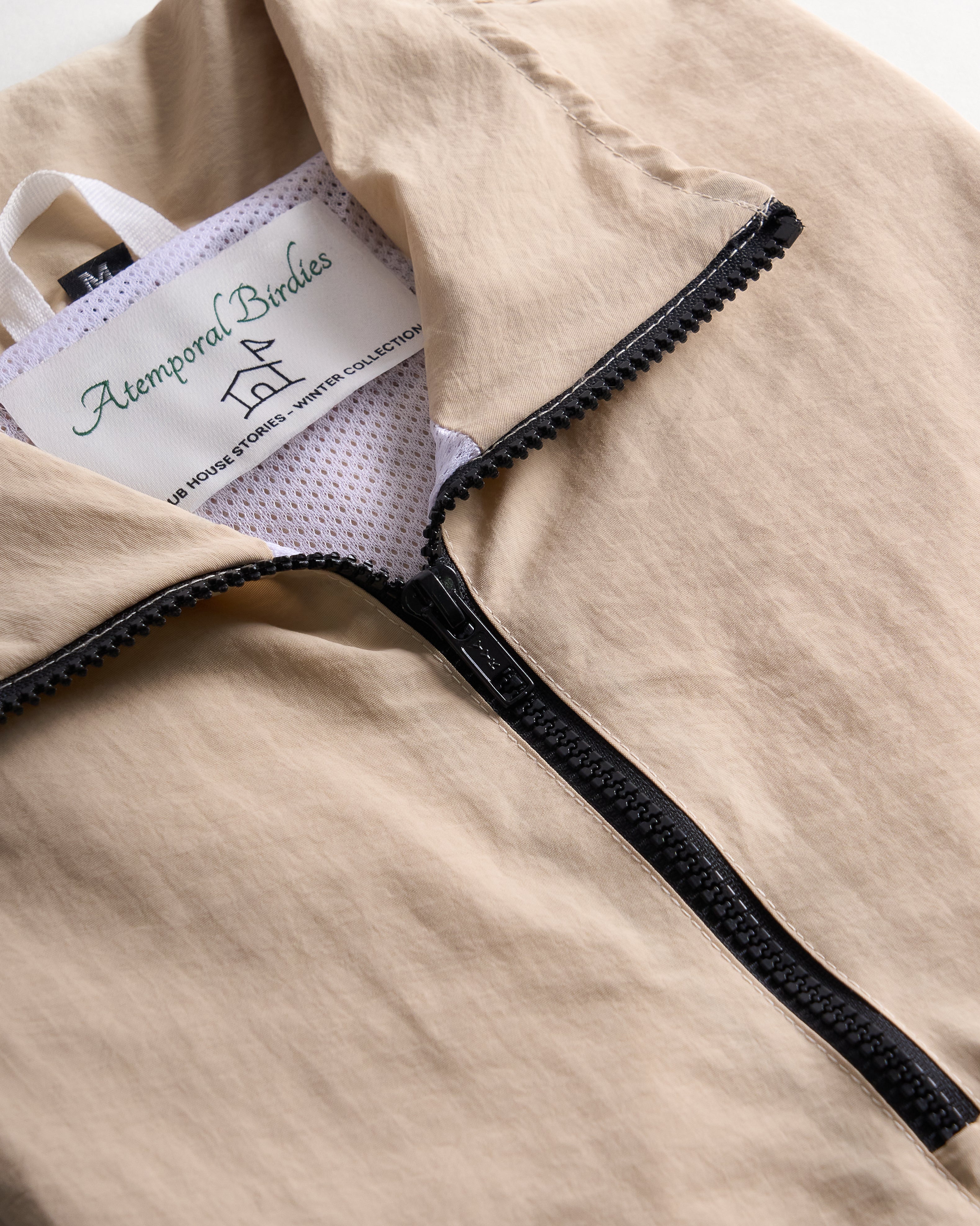 Players Edition - Beige Short Sleeve Rain Jacket