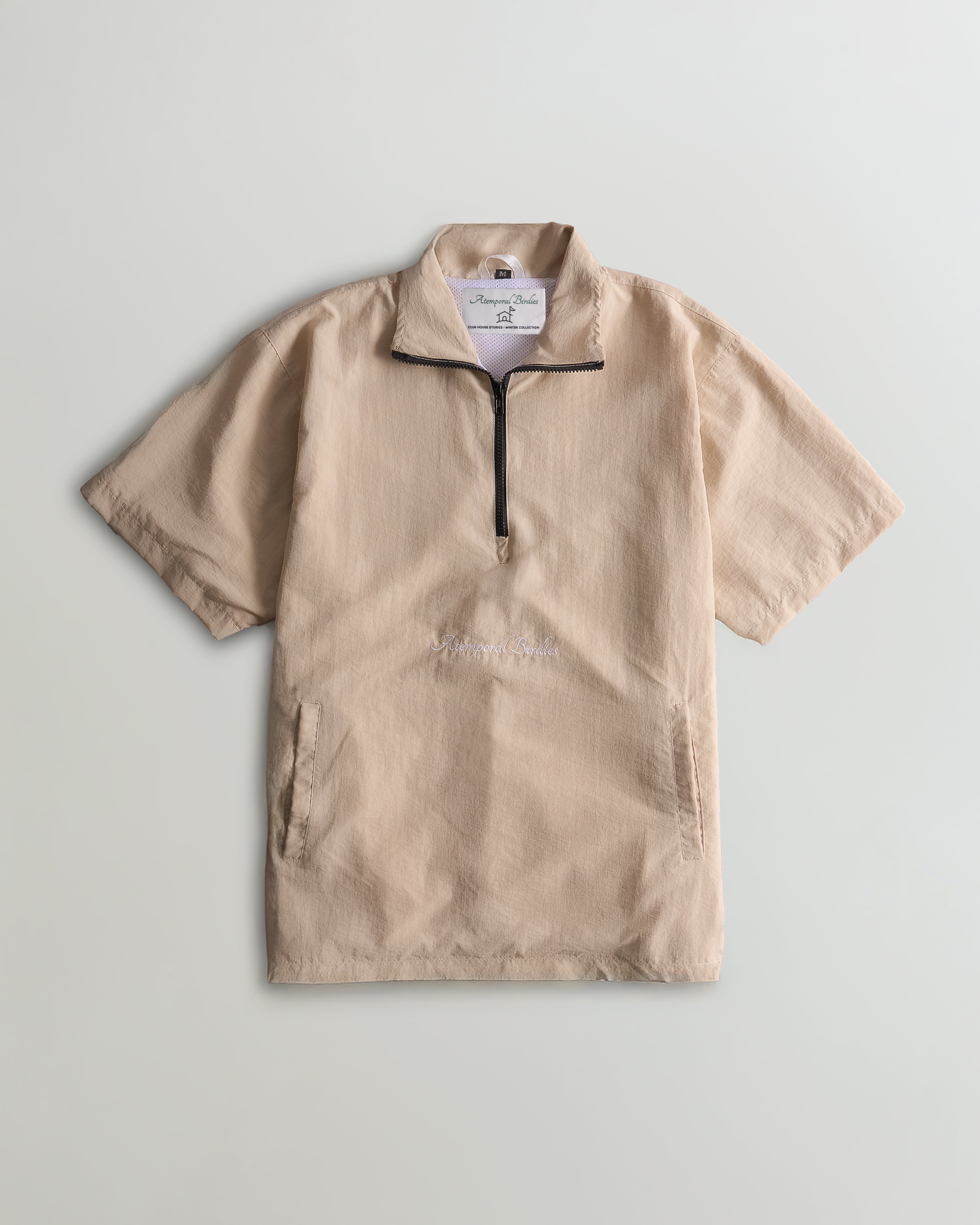 Players Edition - Beige Short Sleeve Rain Jacket